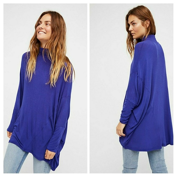 Free People Oversized Terry Turtleneck Tee - Picture 2 of 8